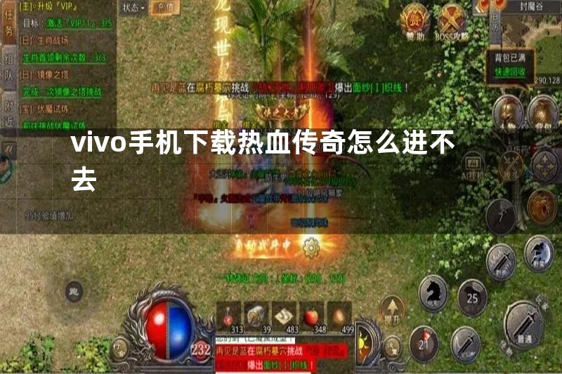 vivo手机下载热血传奇怎么进不去