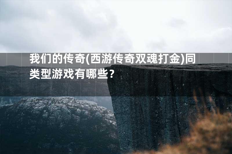 我们的传奇(西游传奇双魂打金)同类型游戏有哪些？